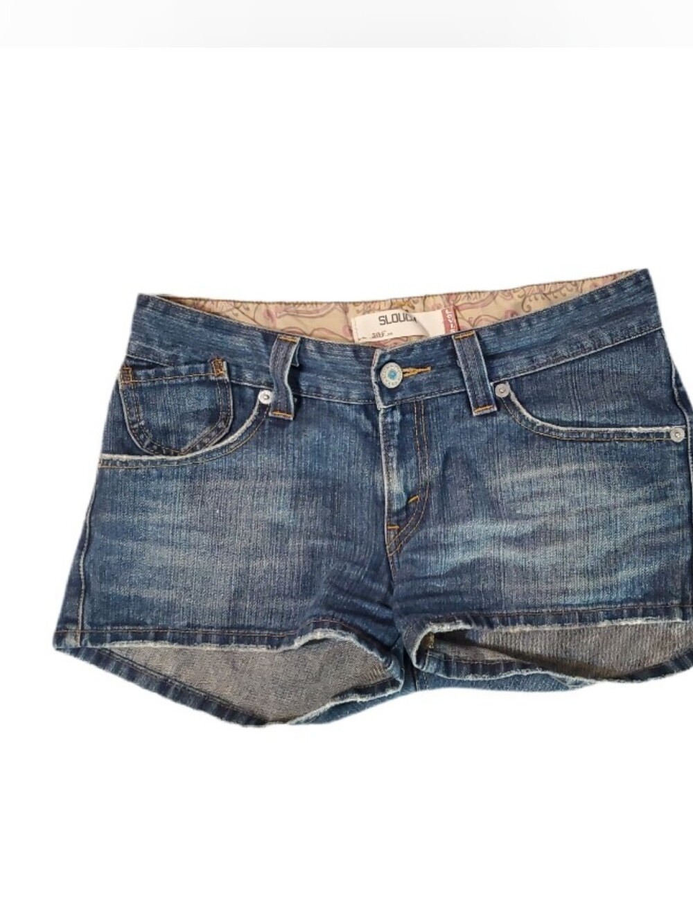 Levi's Women's 504 Slouch Blue Denim Jean Shorts Size 11